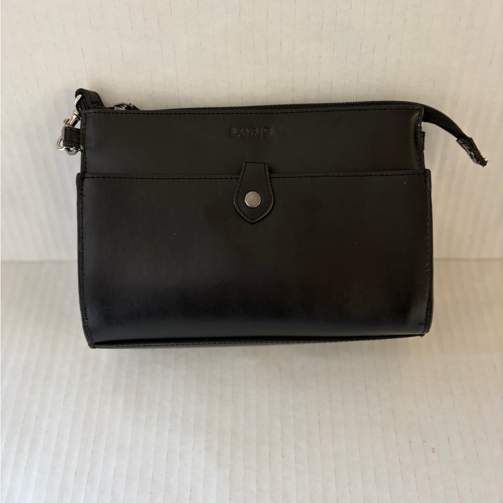 Lodis Audrey Under Lock & Key Vicky Convertible Crossbody Clutch - Black/Black